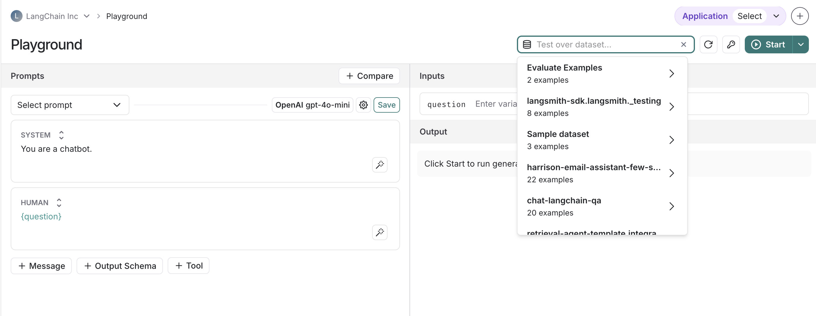 Selecting a Dataset